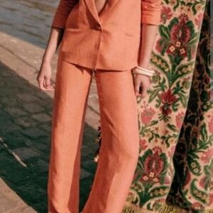 Sezane Peach Martin Trousers
